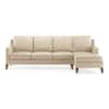 Abbey Sectional Sofa (Colour : Pearl, Cushion : Soft, Seater : Right Aligned 3 Seater + Right Aligned Chaise)