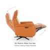 Oasis One Seater Motorized Leather Recliner in Golden Oak Brown Colour