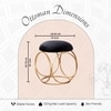Classic Velvet Ring Metallic Stool in Black Color