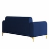 Veniza Velvet 2 Seater Sofa In Navy Blue Colour