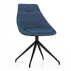 Caribu 6 To 8 Extendable Dining Table With 8 Doris Swivel Accent Chairs (Chair Colour- Blue, Finish- Black High Gloss)