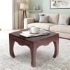 Lyon Sheesham Wood Coffee Table In Walnut Finish