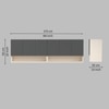 6 Door Mirror Glossy Triple Layered Uv Resistant Handless Cabinet In Grey Finish