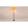 Troy Yellow Fabric Floor Lamp with Black Iron Base