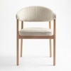 Beechcraft Solid Wood Dining Chair in Beige Colour