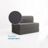 Sleepwell Sofa Cum Bed Single Seater Resitec Foam Grey 75x30x7 Inch