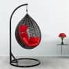 Premium Egg Single Seater 6 Star Swing Chair Red