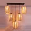 Devansh Solid Wood Electric Wall Light in Brown Colour with Multi Shade Count of 1 Light