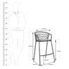 Jordan Bar Stool Weaving Gun Metal in Grey