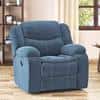Atticus Single Seater Swivel Rock Recliner in Baltic Blue Colour