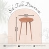 Cosmo Aluminium Side Table in Brown Colour