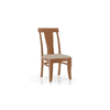 Fabio Dining Chair Set Of 2 In Fabric Macadamia Brown And Finish Amber Walnut