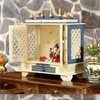 D'Dass Sheesham and Mdf Wooden Home Temple For Pooja Mandir For Home