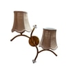 Devansh Metal Electric Wall Light in Gold Colour with Beige Shade Count of 2 Lights