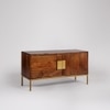 Banner Solid Wood Small TV Unit in Brown Colour