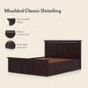 Fidora Solid Wood Queen Size Bed With Hydraulic Storage (Mahogany Finish)