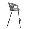 Jordan Bar Stool Weaving Gun Metal in Grey