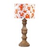 Devansh Multicolor Cotton Table Lamp With  Wood Natural Base (7X17.5 Inches)-14