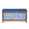 Harper Trunk in Blue Mosaic Tile Print
