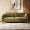 Diana 3 Seater Fabric Sofa In Olive Green Colour