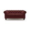 Winchester 2 Seater Leather Sofa in Wine Colour