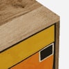 Travis Mango Wood Hand Painted Multicolour 1 Door Small Cabinet In Natural Finish