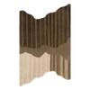 Handmade Wool Shaped Rug Modern Abstract Brown Beige 6 x 9 Feet Carpet