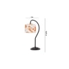 Multi cotton Curvy table lamp with Iron Base (SP14)