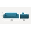 Parega 3 Pull Out Sofa Cum Bed In Blue Colour