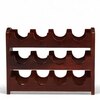 Ikiriya Sheesham Wood Accent Wine Rack in Honey Finish