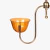 Lior Handicrafted Pendant Lamp in Antique Silver Brass finish and Amber Colour