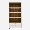 Lasker Bookcase Exotic Teak And Frosty White