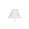 Callie Off White Fabric Floor Lamp with Black Iron Base