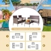 Carry Bird Wicker  Outdoor Set in Black Colour (2 Seater Sofa, 2 Chairs & 1 Table)