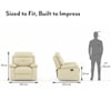 Raphael Leatherette One Seater Manual Recliner in Off White Colour