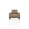Granada Premium 1 Seater Fabric Sofa in Biscuit Velvet Colour