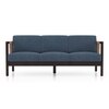 Cairo 3 Seater Wooden Sofa (Midnight Indigo Blue)