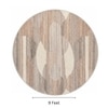 Handmade Round Wool Rug Modern Minimalist Beige 9 Feet Carpet