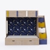 Pattern Dreams Bunk Bed  6X5 (Drawers On Wheels) In Oak Colour