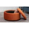 Loofy Ottoman with Strage Color in Orange