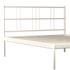 Sheen Metal Non Storage Queen Bed in Glossy Ivory Finish