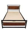 Palmer Metal Single Size Non Storage Bed In Provincial Teak Finish