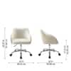 Doe Buck Leisel Modern Off White Velvet Office Chair
