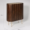 Kiln Solid Wood Cabinet in Gold Finish