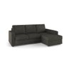 Apollo Sofa (Colour : Graphite Grey, Cushion : Hard, Back Type : Regular, Seating Capacity : Right Aligned 2 Seater + Right Aligned Chaise + Ottoman)