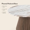 Sienne Round Solid Wood and Toronto Coffee Table in Bronzed Oak Finish