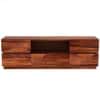 Pluto Solid Wood TV Table in Honey