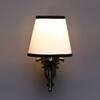 Devansh Metal Electric Wall Light in Antique Gold Colour with White & Black Shade Count of 1 Light