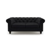 Winchester 2 Seater Leather Sofa in Licorice Colour