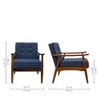 Armari Boucle Fabric Arm Chair in Blue Colour